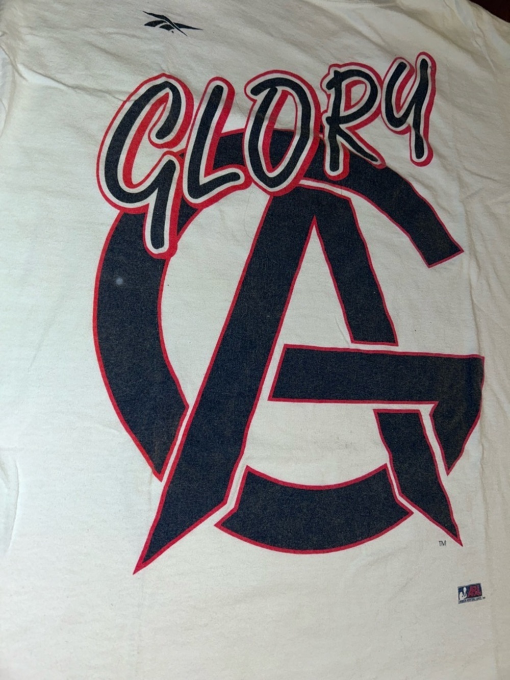 Vintage Reebok GA Glory ABL Faded Graphic Shirt Grunge Streetwear Basketball XL - Picture 9 of 11